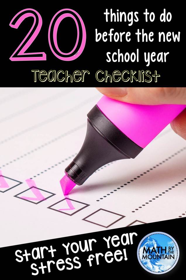 bts teacher checklist